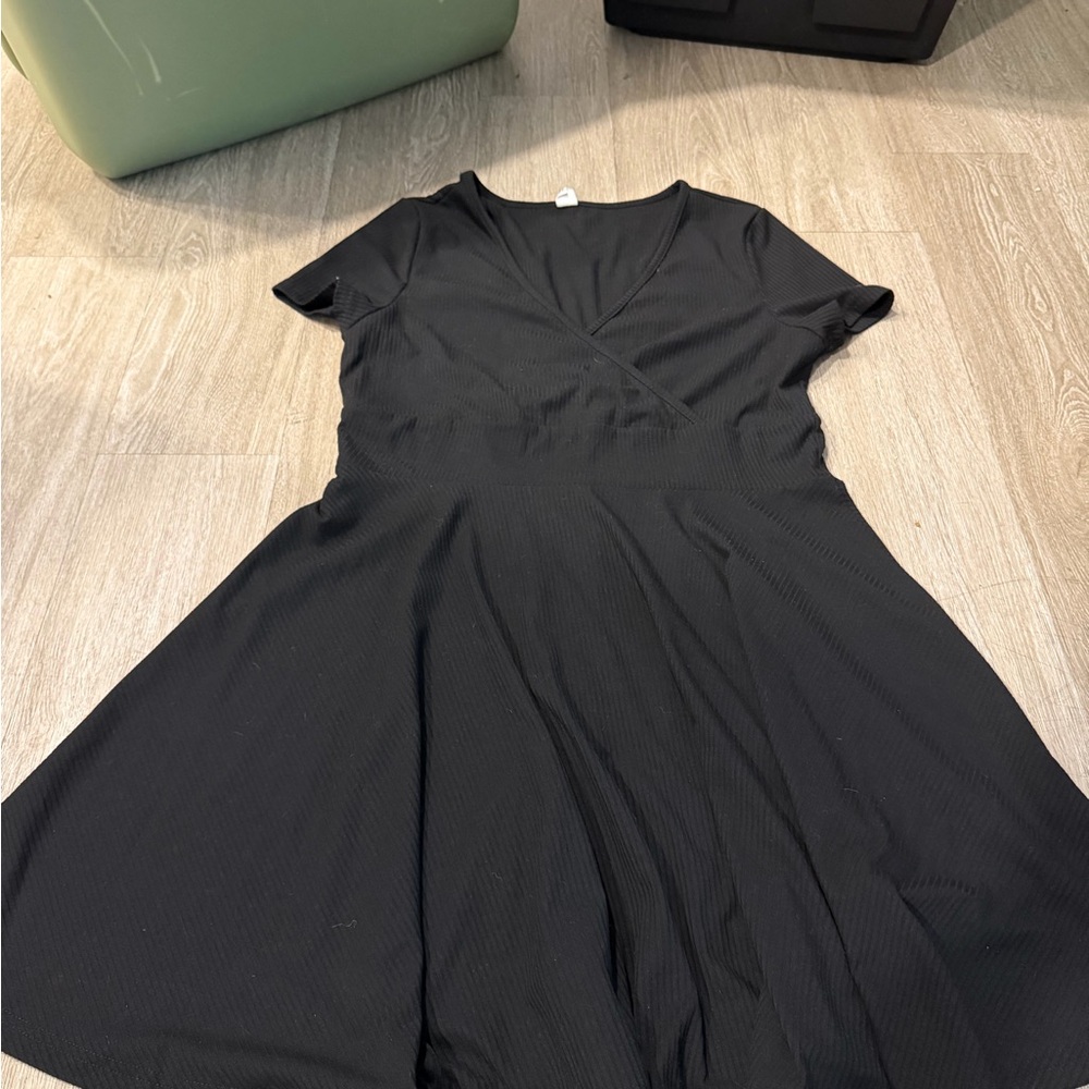 Womens black tshirt dress